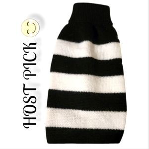 Vtg Pet Ny Style Central Park Black & White Striped Sweater, Jail House Rock!?